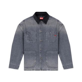 Diesel Heren, Jassen, Grijs, Maat: S Denim