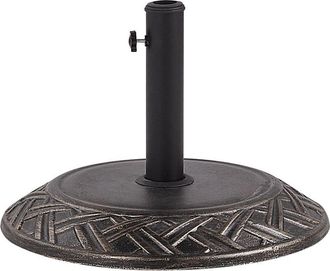 Beliani Beliani - Base Para Sombrilla En Hormig&oacute;n Marr&oacute;n Soporte Para Sobrilla Redonda Para Exterior 23 Kg Capaci