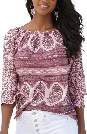 Lascana Womens Printed Off Shoulder Top