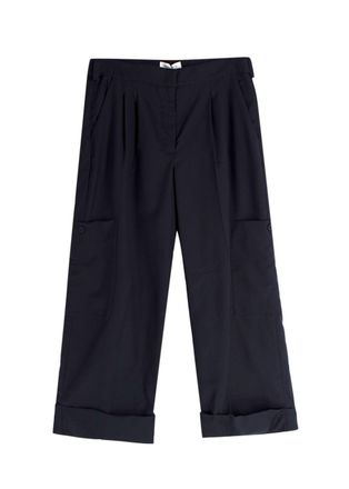 Serena Bute Navy Wool Tapered Cargo Trouser Size XS