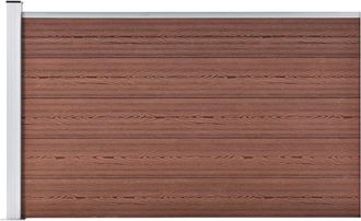 vidaXL Valla De Jard&iacute;n De Wpc Marr&oacute;n 175x105 Cm Vidaxl