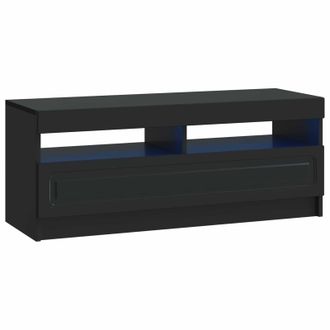 vidaXL Mueble De Tv Led Negro Madera De Ingenier&iacute;a Vidaxl