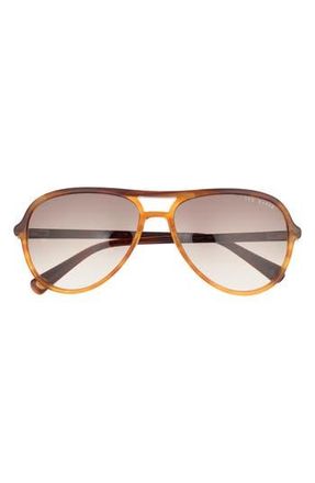 Ted Baker 57mm Gradient Aviator Sunglasses in Honey Tortoise at Nordstrom Rack