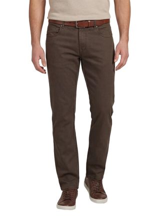 Gardeur katoenen Gardeur modern fit bill pantalon bruin geprint