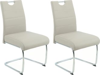 Hela Freischwinger »FLORA Freischwinger mit Griff, 140kg belastbar« (Set) 2 Stk.XL-Esszimmerstuhl, Federkern für Sitzkomfort