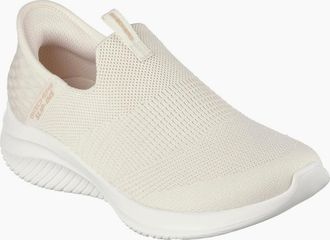 Skechers Womens Womens Stretch Knit Slip Ins W Slip On Trainers - Cream - Size: 6.5