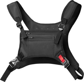 Generic Sports Chest Bag - Running Chest Bag for Men, Portable Front Chest Pack | Water Resistant Chest Running Backpack with Pocket and Extra Storage, Black,