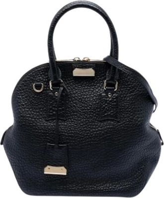 Burberry Pre-owned Handbags, female, Black, Size: ONE SIZE Pre-owned The Large Orchard