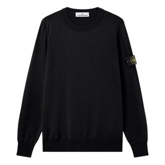Stone Island Sweatshirts, male, Black, Size: 2XL 5100053 Soft Cotton Crewneck