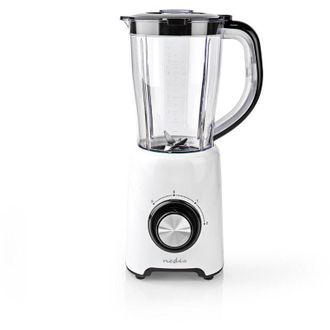 Nedis Batidora De Vaso Sjusted De Velocidad 800 W 1.5 L Pl&aacute;stico 2 Ajustes De Velocidad Blanco / Negro Ne550733615