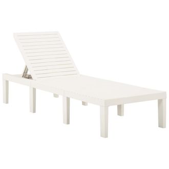 Berkfield Home Sun Lounger Plastic White