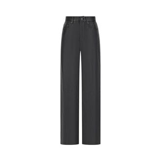 Lois Pantalones de piel Dali - Trousers - Mujer - Negro - W26