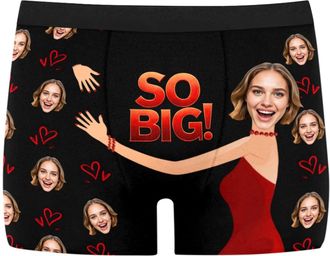 Generic Personalised Boxers For Men With Face Photo Mens Boxers Custom Funny Shorts for Men Underwear Personalised Gifts for Valentines, Anniversary, Birthday