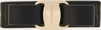 Ferragamo Women Double Vara bow hair clip Black