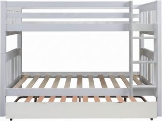 Muemue Litera + Cama Elevable Madera Blanca 90x190cm