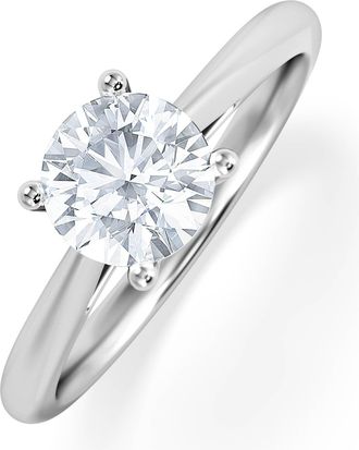 The Diamond Store 1 Carat Diamond Engagement Ring Elysia Lab FVS1 IGI Certified Platinum