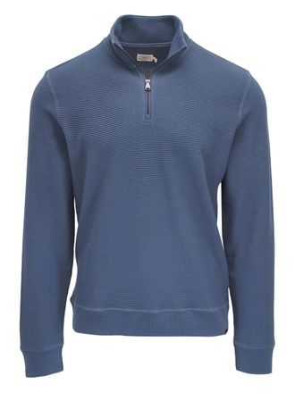 Faherty zip-neck sweater - Blue