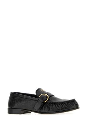 Miu Miu Leather Loafer - Black