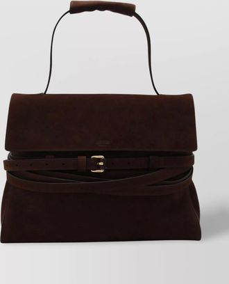 Moschino structured buckle detail shoulder bag