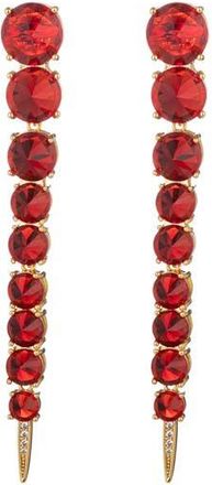 Eye Candy Los Angeles Harper Cubic Zirconia Drop Earrings in Red at Nordstrom Rack