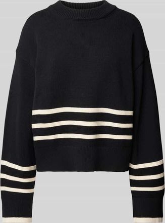 Ecoalf Strickpullover mit gerippten Abschl&uuml;ssen Modell LANYU in Black, Gr&ouml;&szlig;e S