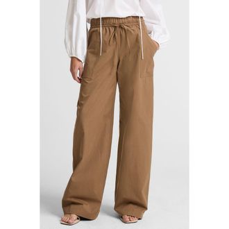 Vince Cotton Drawstring Pants in Almondine at Nordstrom, Size Xx-Small
