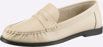 Heine Slipper HEINE, Damen, Gr. 36, beige, Leder, Rindsleder, Schuhe Slipper