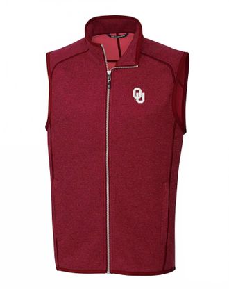 Cutter & Buck Mens Ou Mainsail Sweater-Knit Vest In Cardinal Red Heather