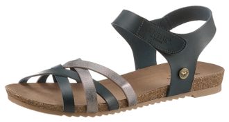Mustang Jeans Sommerschuh, Sandalette, Klettschuh, mit Klettverschluss-Riemchen