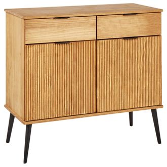 Beliani Beliani - Aparador Moderno 2 Cajones 2 Puertas Madera Clara Timmins