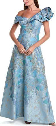 Teri Jon by Rickie Freeman Teri Jon By Rickie Freeman Metallic Jacquard Gown