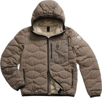 Blauer Polyester Mens Coat