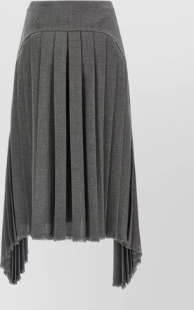 Jil Sander asymmetric high waist pleated skirt