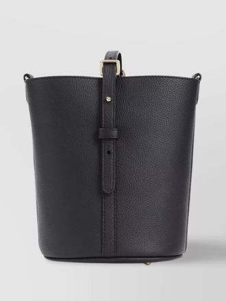 Patou grained leather bucket bag