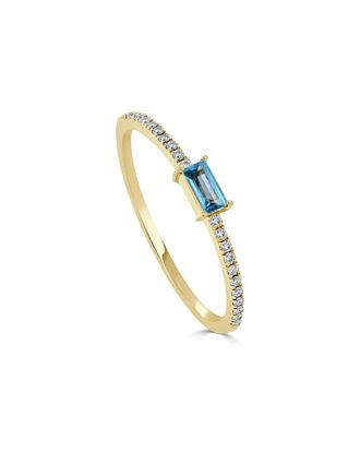Sabrina Designs 14K 0.25 Ct. Tw. Diamond & Blue Topaz Ring