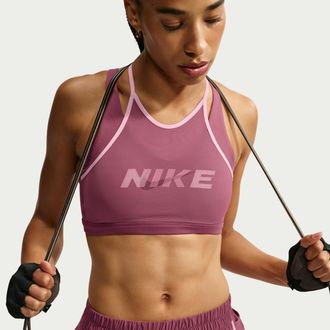 Nike Womens One Light-Support Padded Sports Bra in Red | IO1095-654