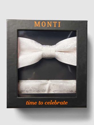 Monti Fliege aus reiner Seide in Ecru, Gr&ouml;&szlig;e 1