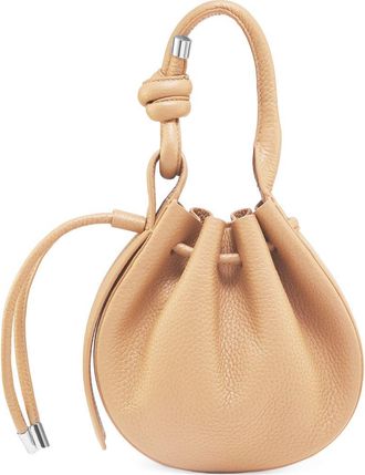 Behno Mini Ina Pebble Leather Crossbody Bag in Peach at Nordstrom