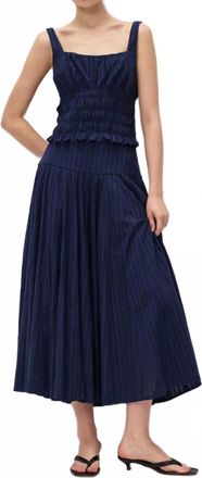 Elodie Merritt Midi Skirt In Navy