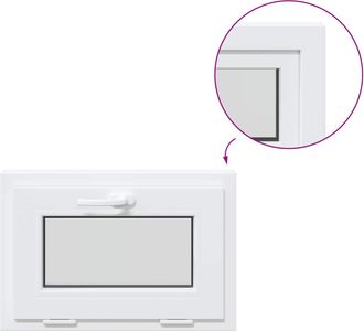 vidaXL Ventana De S&oacute;tano Basculante Risor 60 X 45 Cm Vidaxl