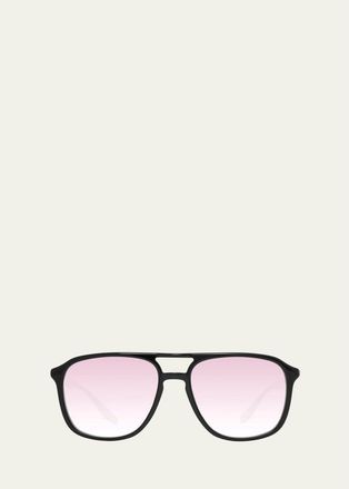 Barton Perreira Mens Gyalis Acetate Square Sunglasses