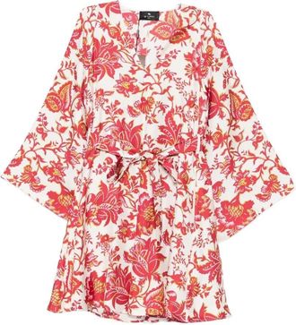 Etro Mini Blouson Dress With Belt