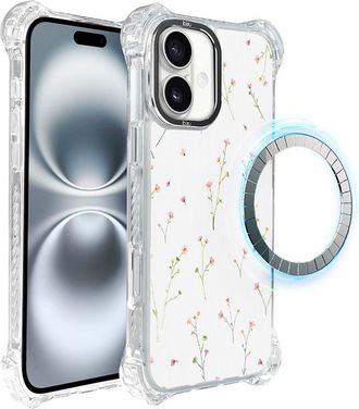 OEM Funda Ibizu Dropguard Ultra Para Iphone 16 Plus Con Magsafe, Dise&ntilde;o Pastel Bloom Y Wildflower Fantasy