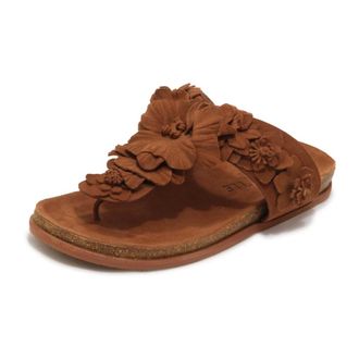 Emanuelle Vee Flip Flops, female, Brown, Size: 9 US Infradito Fiori Fussbet Sandra