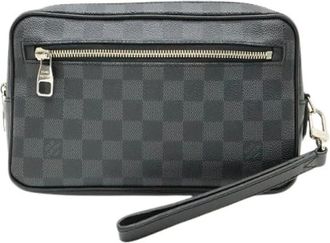 Louis Vuitton Pre-owned Clutches, male, Black, Size: ONE SIZE Pre-owned Canvas clutches
