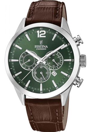 Festina F20542-8 Mens Timeless Chronograph Watch - Silver - One Size