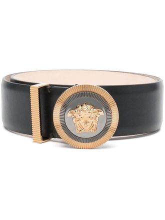 Versace Gespriem met logo - Zwart