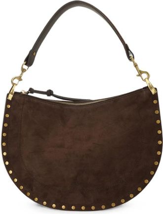 Isabel Marant Oskan Stud-embellished Suede Shoulder Bag