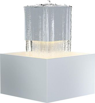Vente-Unique Fuente de exterior de acero inoxidable con LED - Alt. 65 cm - Plateado - CARDINA