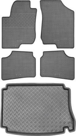 OEM Hyundai I30 I Hatchback De 2007-2014 Set - Alfombrillas De Goma Para Coche + Alfombrilla Para Maletero